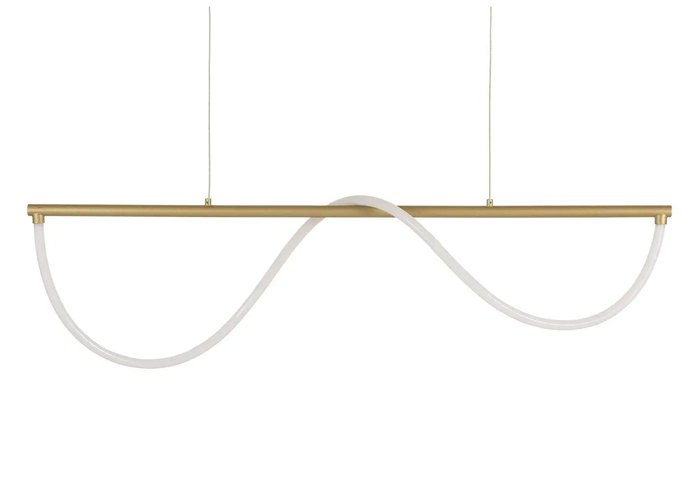 Long LED Pendant Light - Black Chrome
