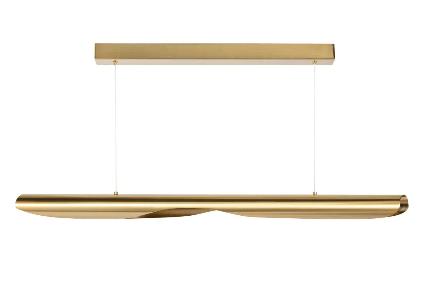 Long LED Pendant Light - Gold, Brass image