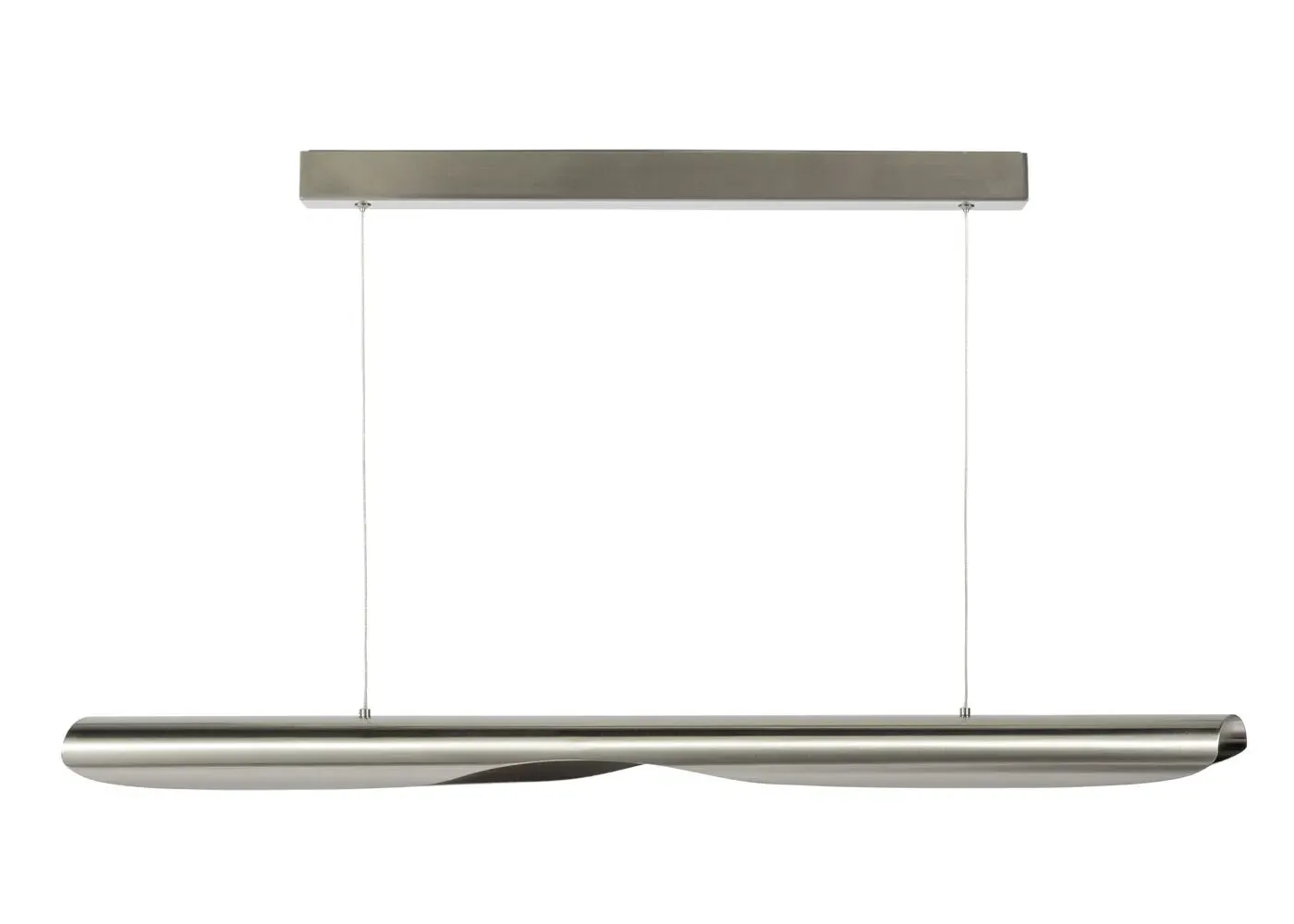 Long LED Pendant Light - Silver, Steel