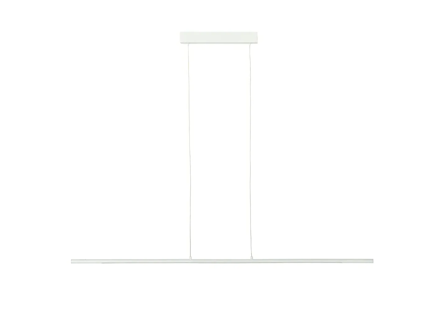 Long LED Pendant Light - White, Glossy