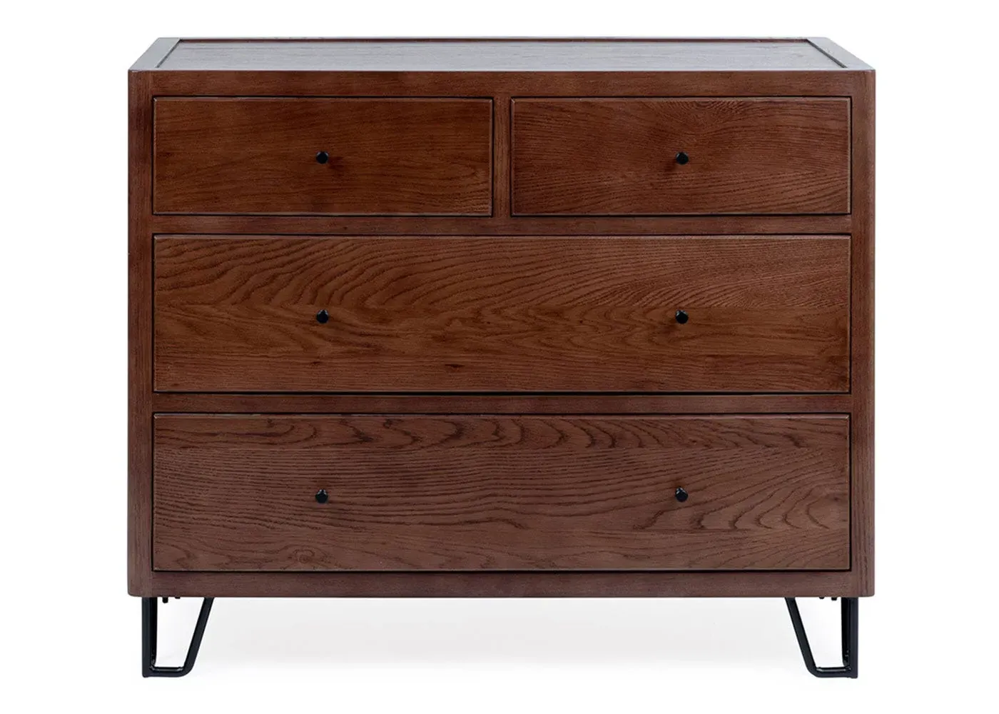 Low Chest of Drawers with 4 Drawers - Dark Oak image