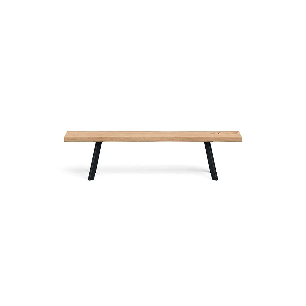 Madrid Bench Natural Edge - Blonde Oak