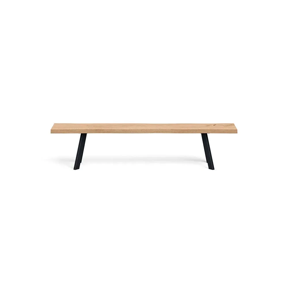 Madrid Bench Natural Edge - Blonde Oak