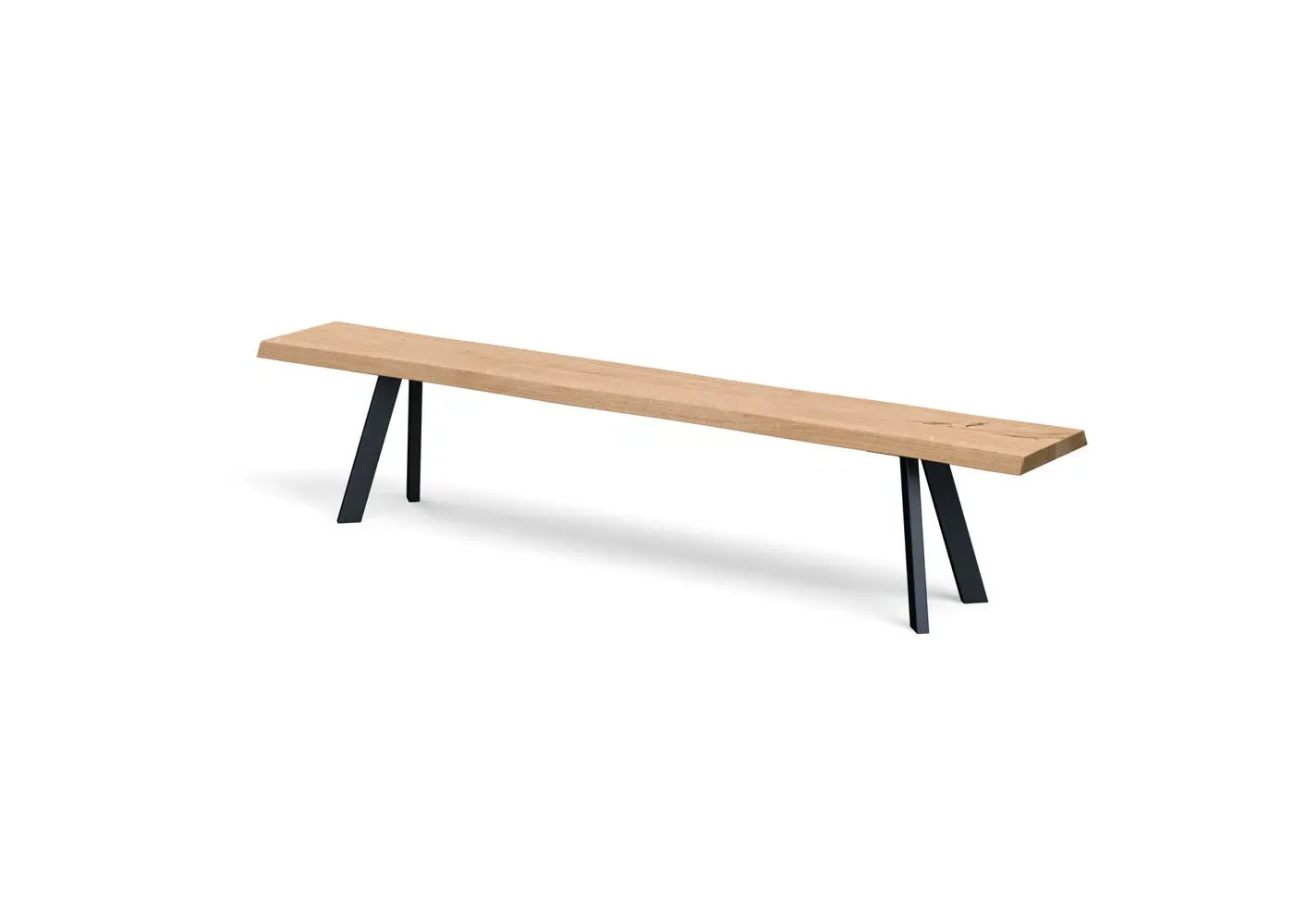 Madrid Bench Natural Edge - Blonde Oak