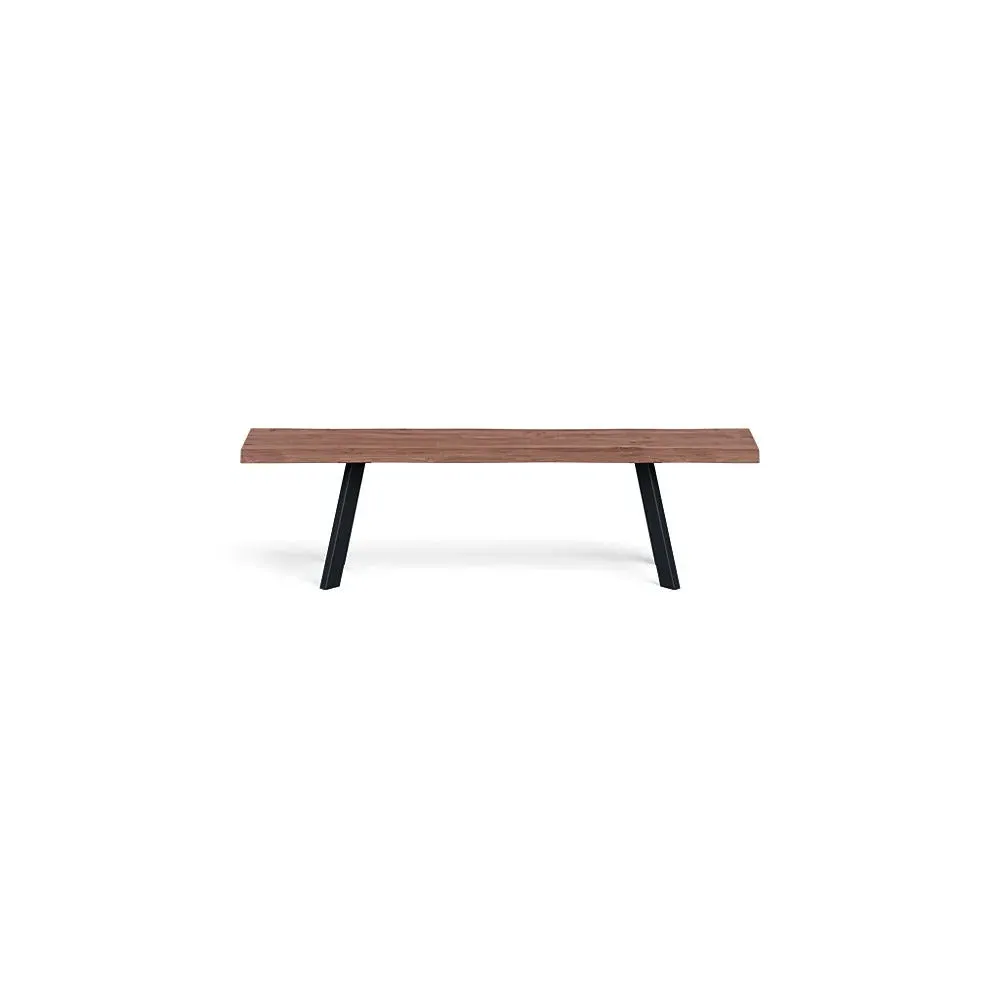 Madrid Bench Natural Edge - Dark Wood, Walnut image