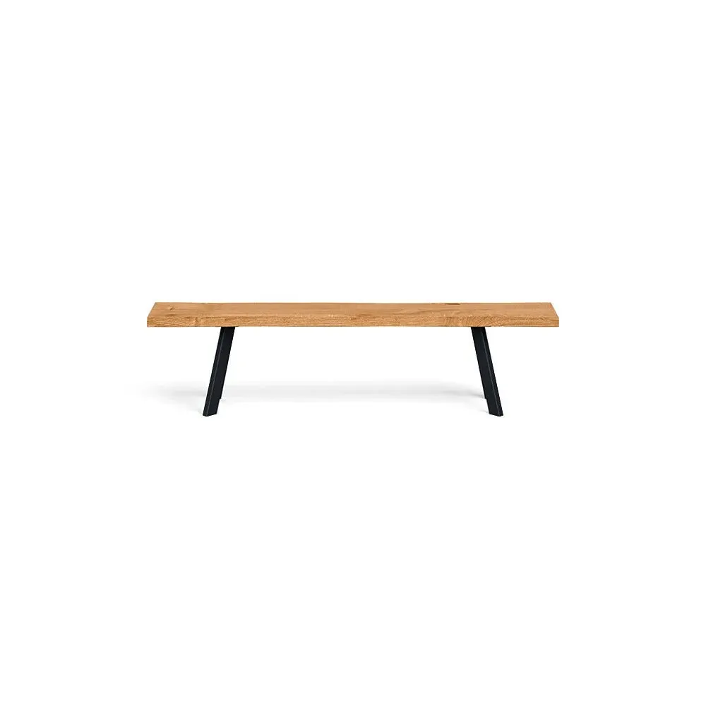 Madrid Bench Natural Edge - Natural Oak