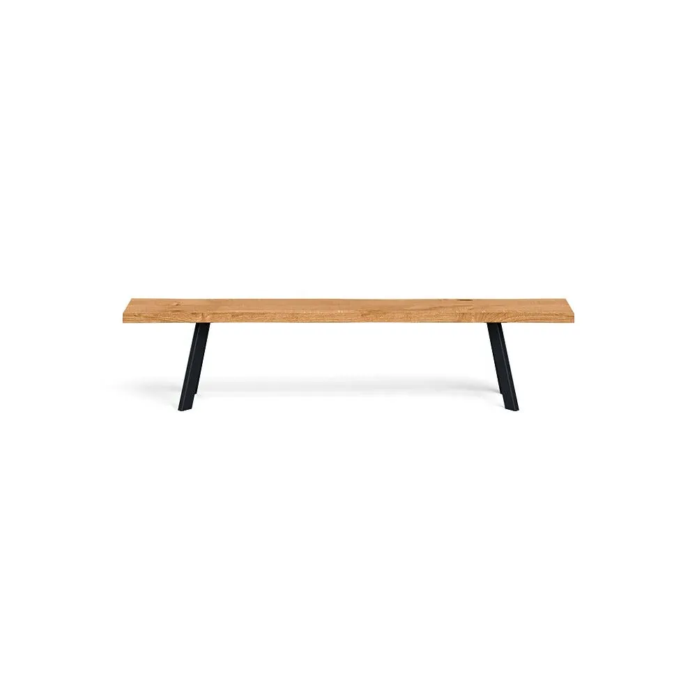 Madrid Bench Natural Edge - Natural Oak