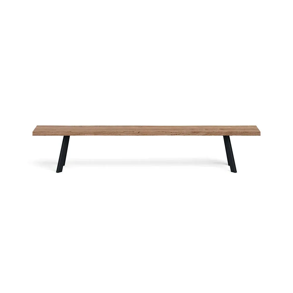 Madrid Bench Natural Edge - Smoked Oak