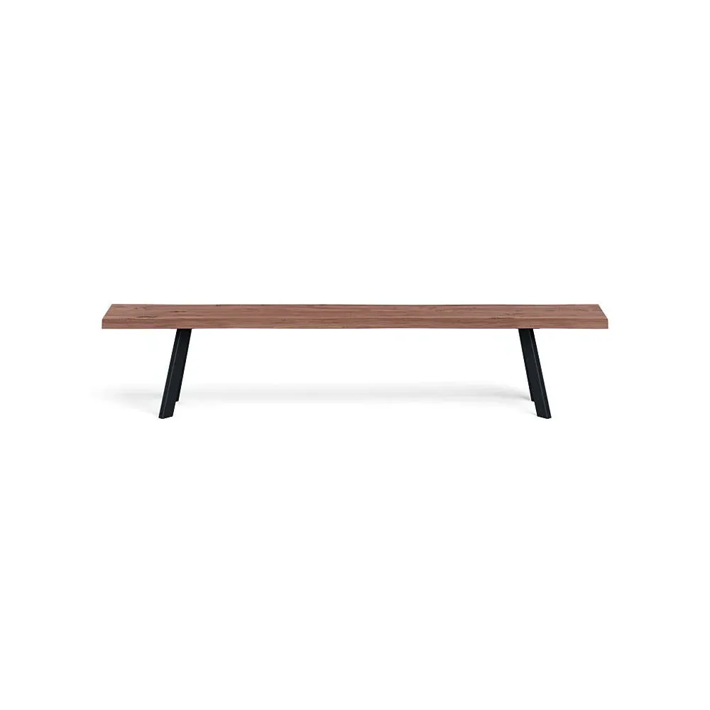 Madrid Bench Natural Edge - Walnut