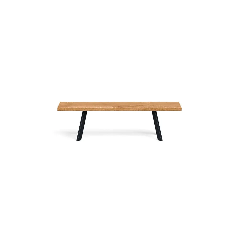 Madrid Bench Straight Edge - Natural Oak
