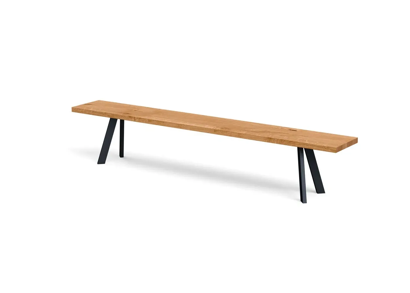 Madrid Bench Straight Edge - Natural Oak