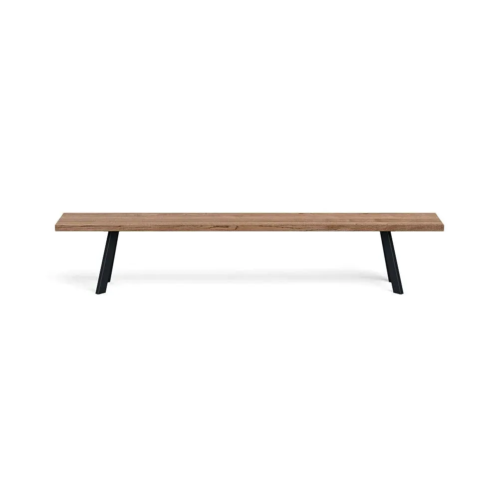 Madrid Bench Straight Edge - Smoked Oak