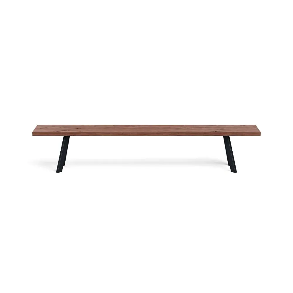 Madrid Bench Straight Edge - Walnut
