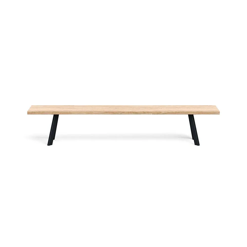Madrid Bench Straight Edge - White Oak