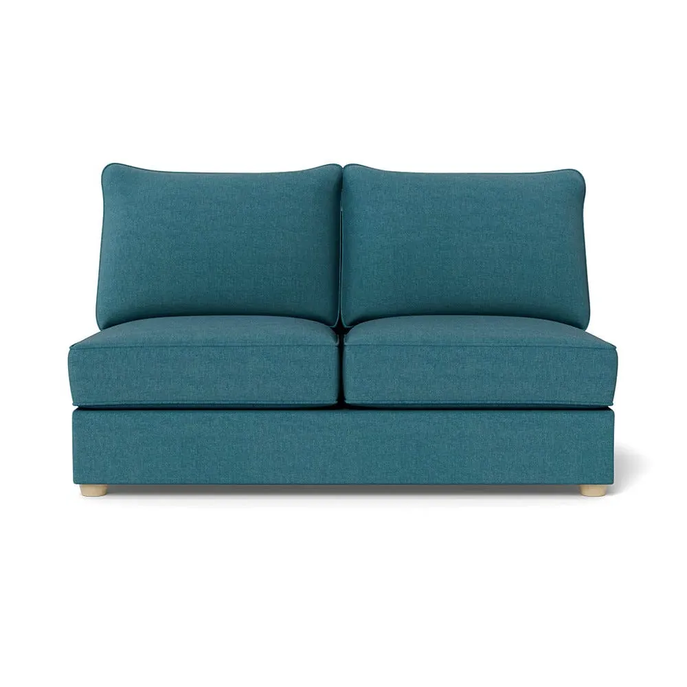 Medium Armless Sofa Unit - Blue, Cotton image