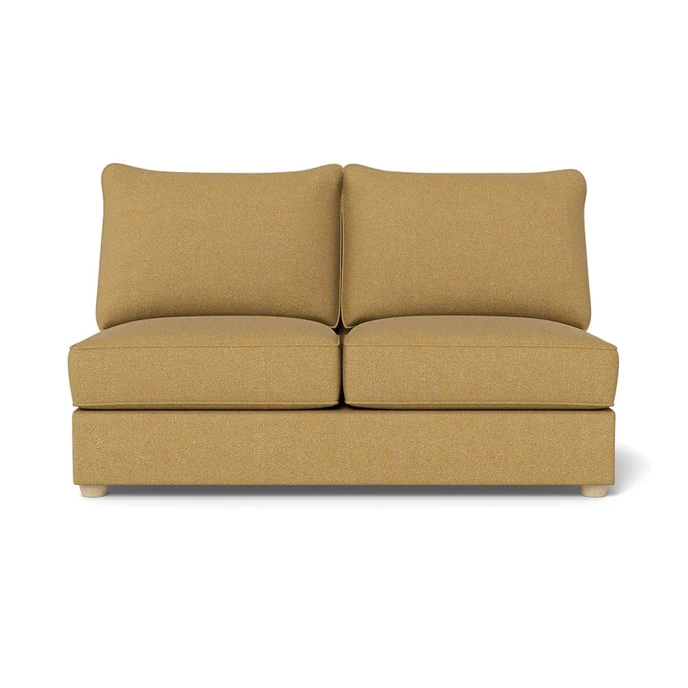 Medium Armless Sofa Unit - Citrine, Boucle
