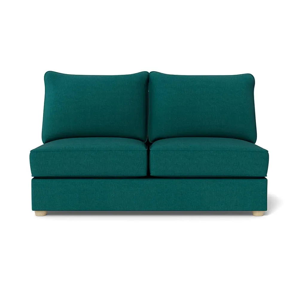 Medium Armless Sofa Unit - Green, Cotton