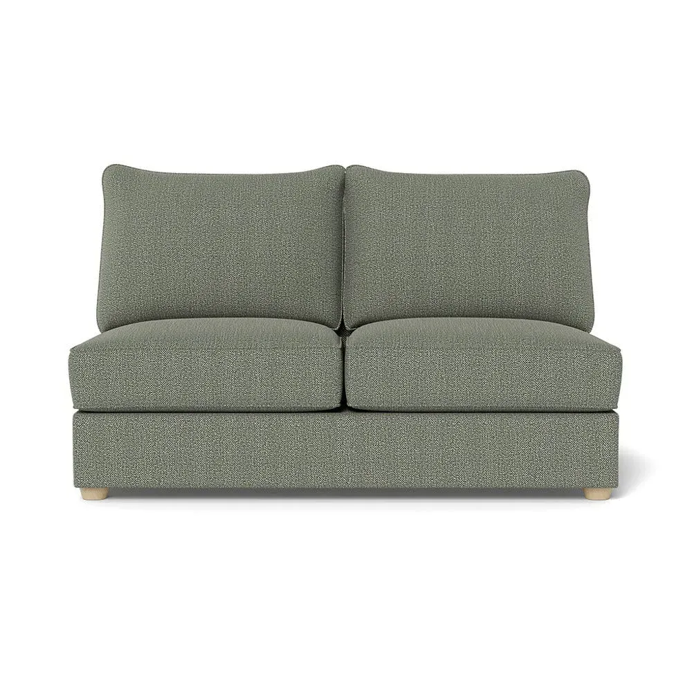 Medium Armless Sofa Unit - Lapis, Boucle