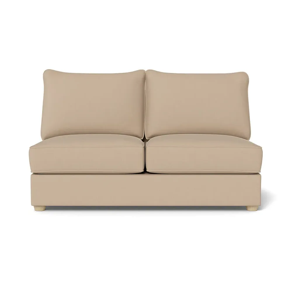 Medium Armless Sofa Unit - Natural, Linen-Cotton