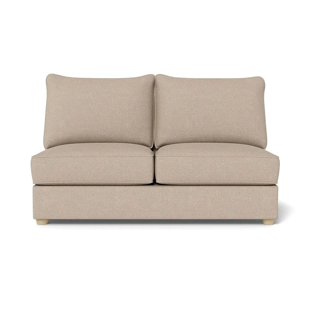 Medium Armless Sofa Unit - Pearl, Boucle