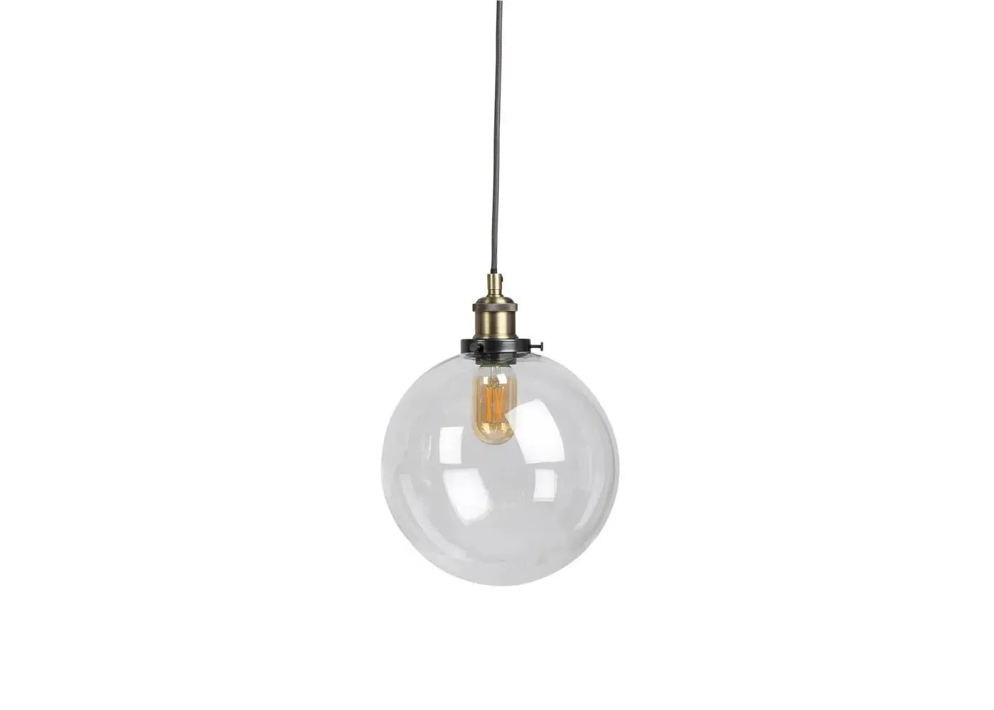 Medium Globe Pendant Light - Clear, Glass