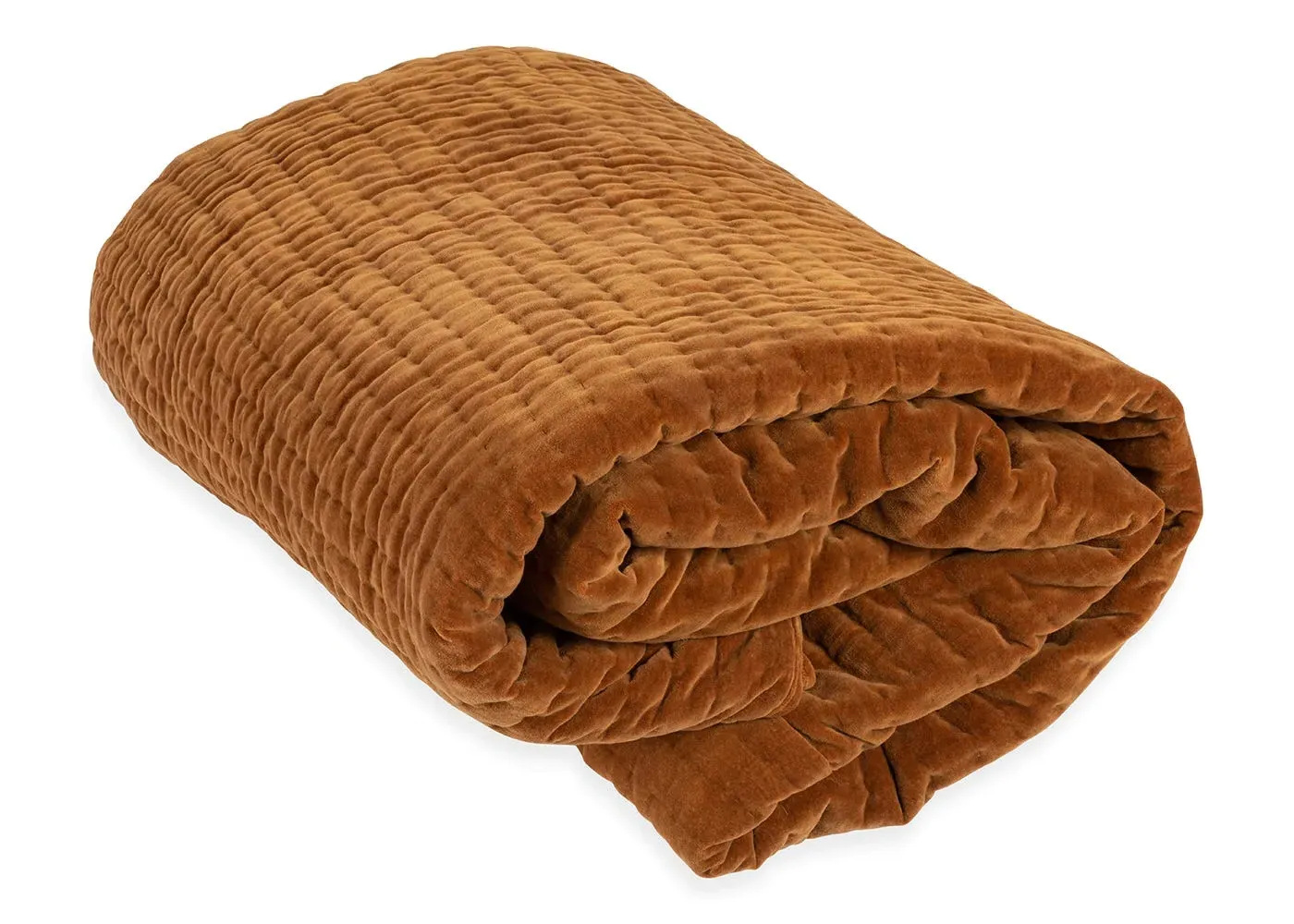 Medium Kantha Bedspread - Toffee, Velvet image