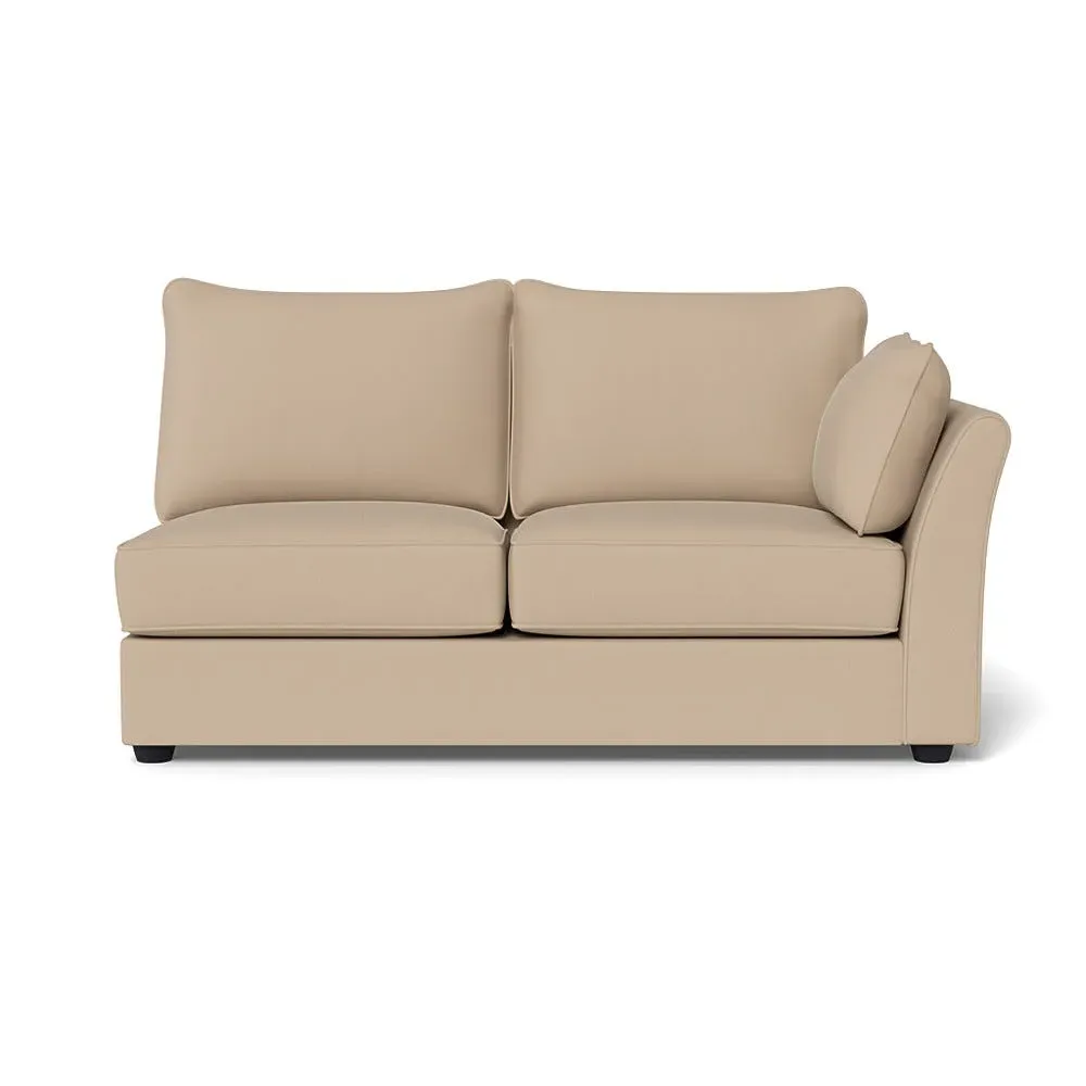 Medium LHF Sofa Unit - Bamboo, Linen-Cotton