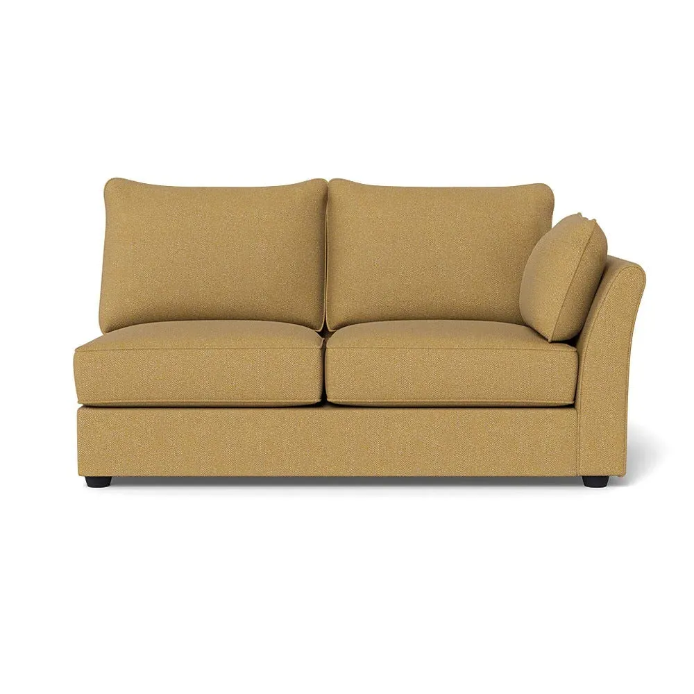 Medium LHF Sofa Unit - Yellow, Boucle Tweed