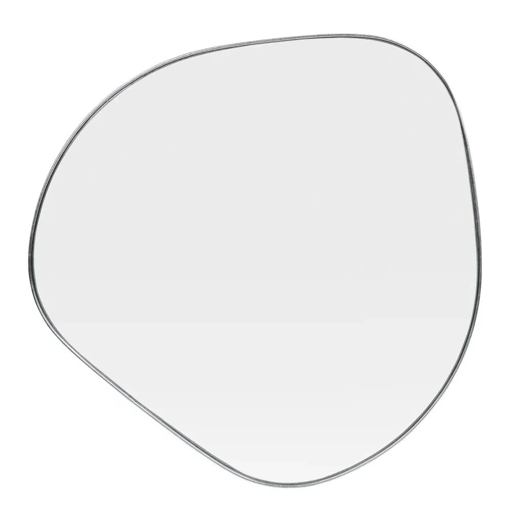 Medium Organic Mirror with Fine Edge - Silver