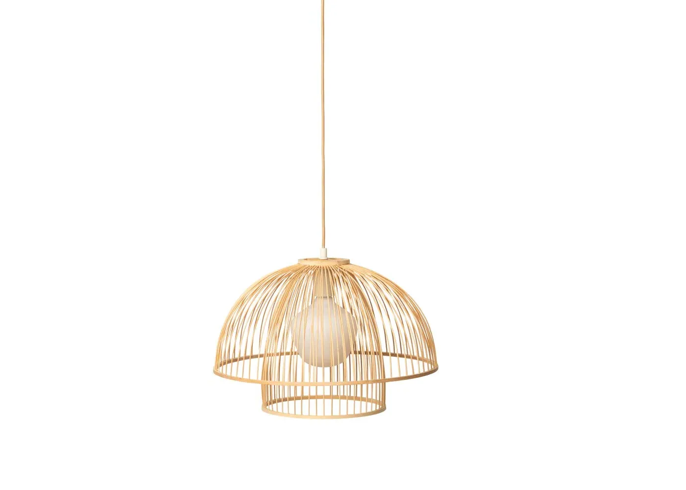 Medium Pendant Light - Light Wood, Bamboo