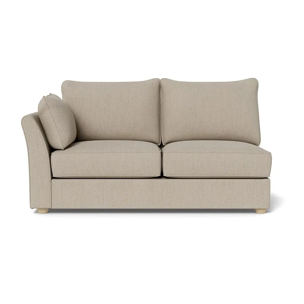 Medium RHF Corner Unit - Putty, Broad Weave