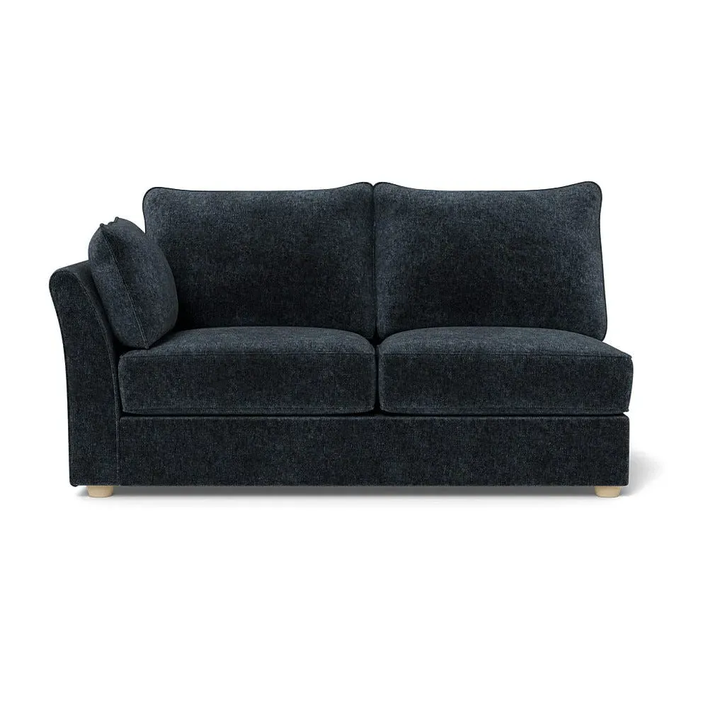 Medium RHF Sofa Unit - Blue, Boucle Velvet