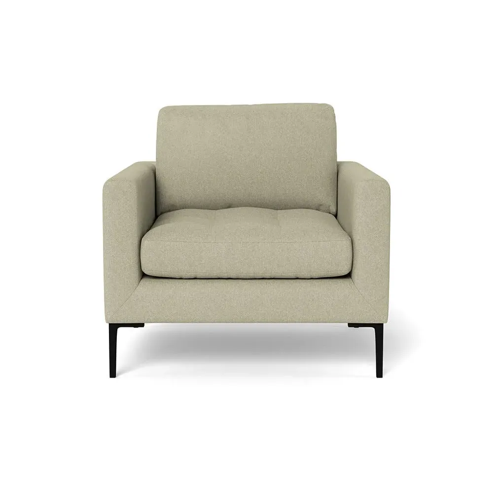 Mid-Century Armchair with Black Feet - Natural image