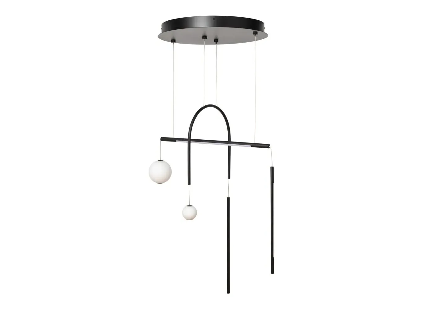 Mobile LED Chandelier Pendant Light - Black image