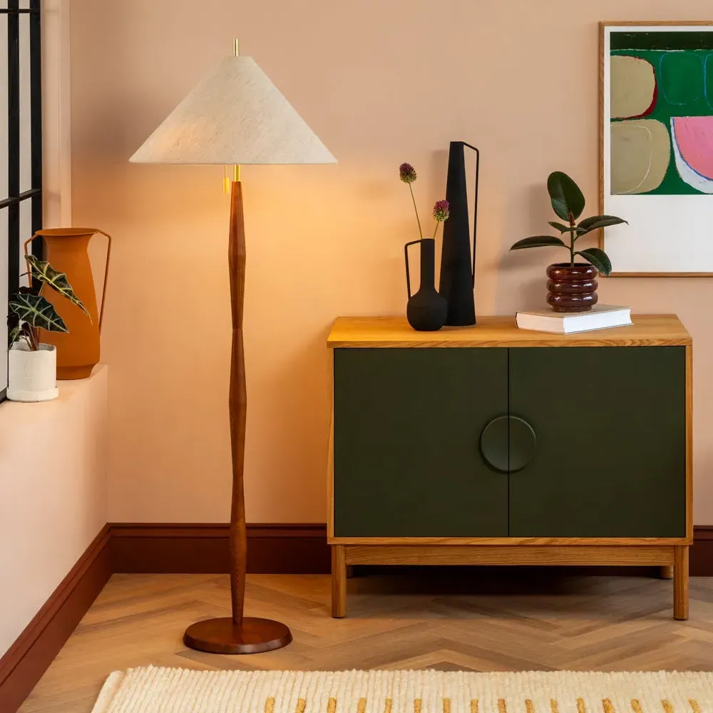 Osaka Floor Lamp - Dark Wood, Walnut