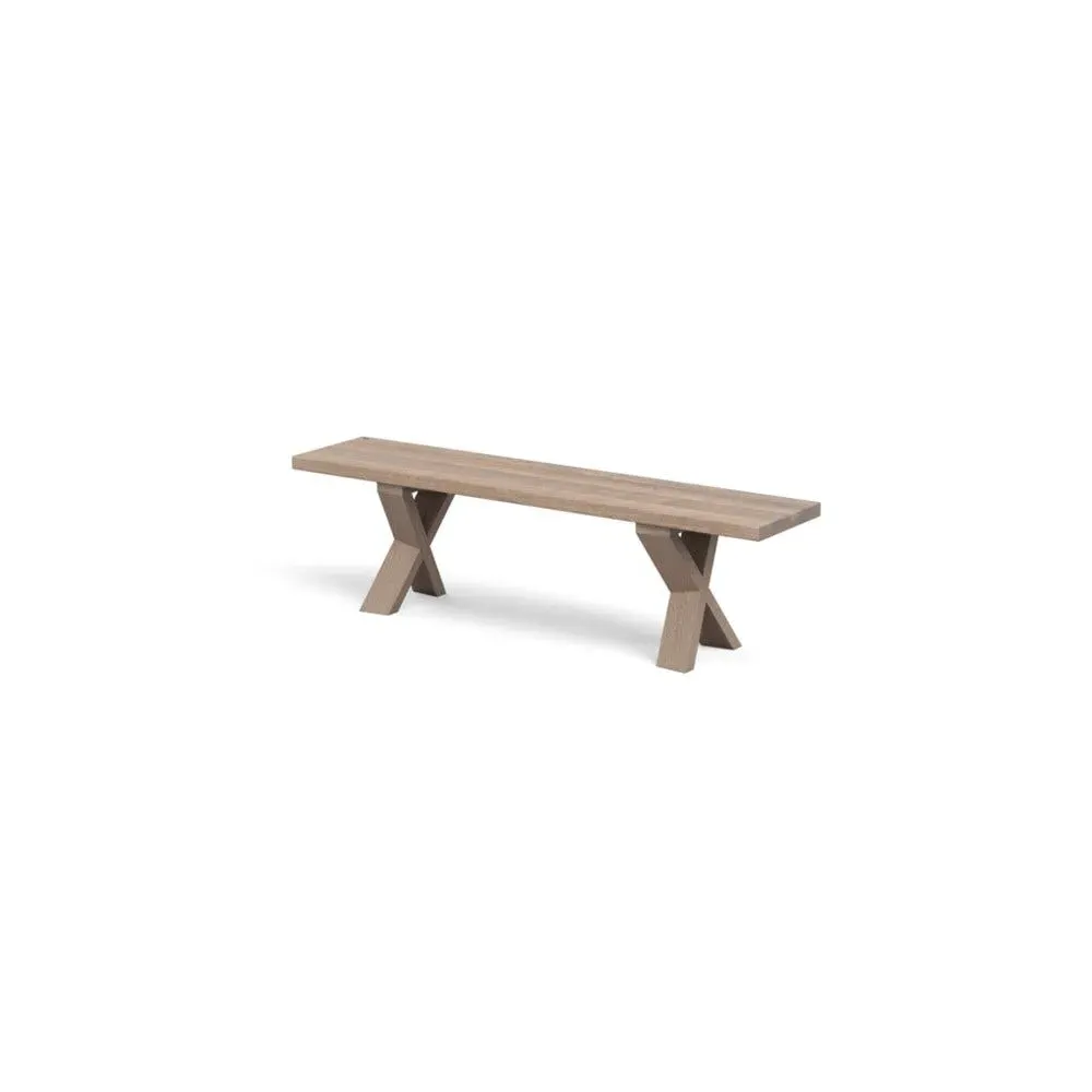 Oslo Bench Straight Edge - Light Wood, Oak