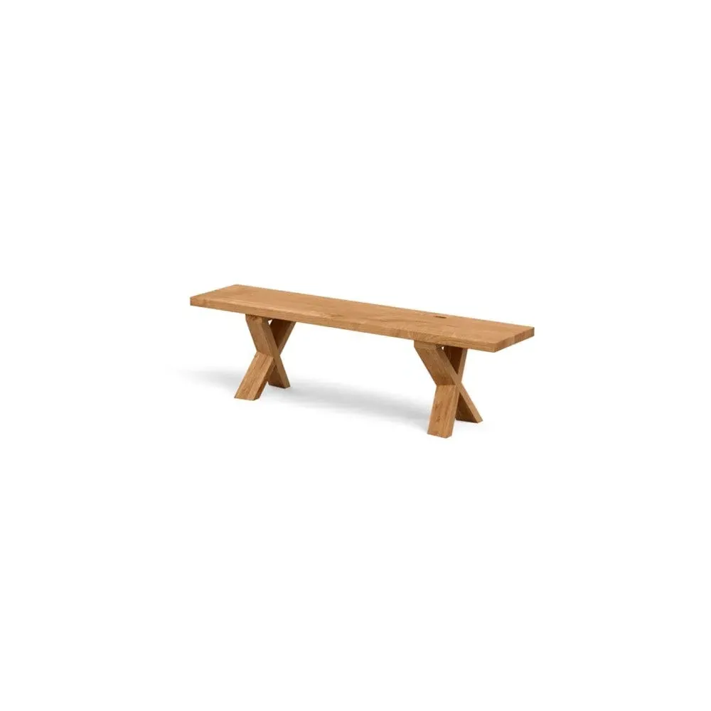 Oslo Bench Straight Edge - Light Wood, Oak