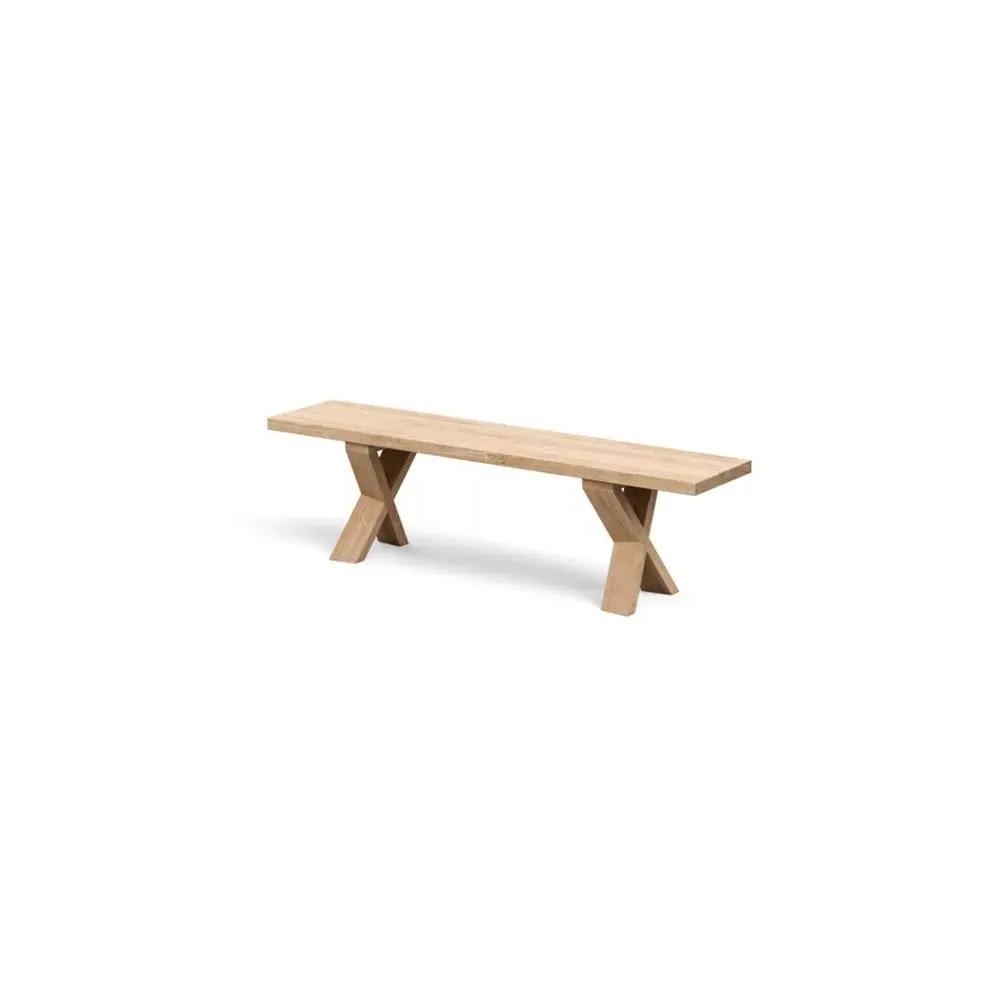 Oslo Bench Straight Edge - Light Wood, Oak