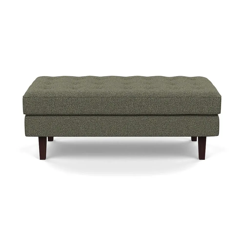 Ottoman with Loop Texture - Green, Boucle image