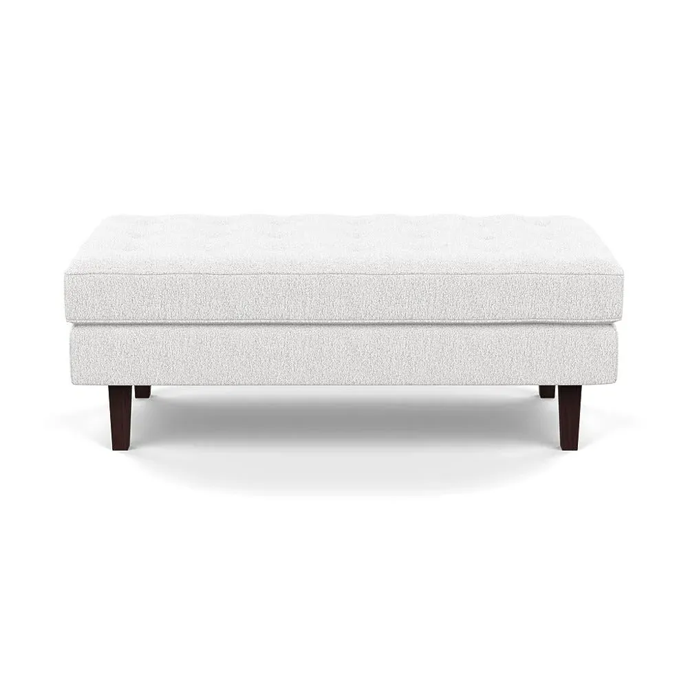 Ottoman with Loop Texture - White, Boucle image