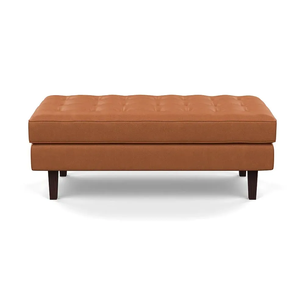 Ottoman with Storage - Brown, Leather image