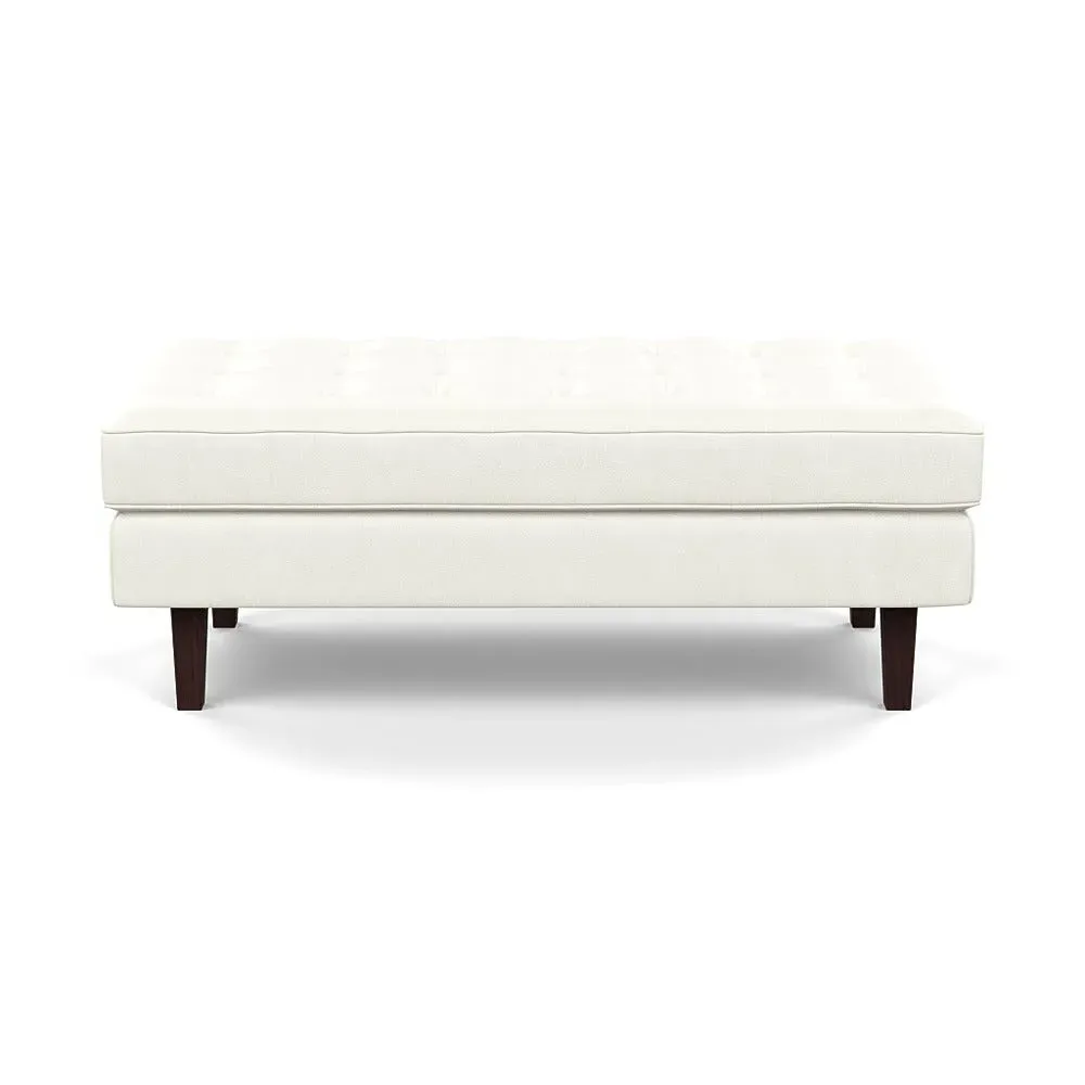 Ottoman with Storage - White, Leather image