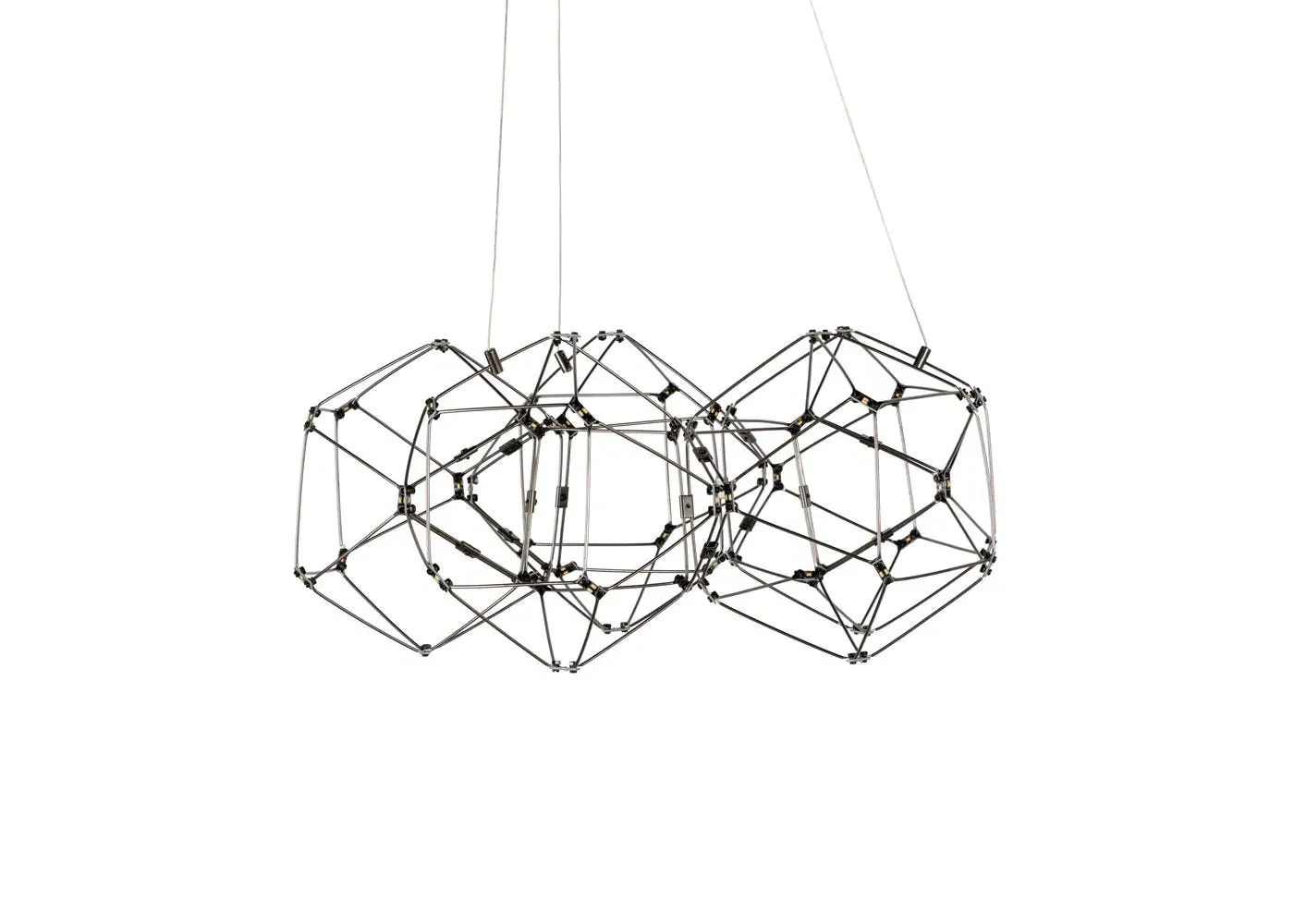 Oval LED Pendant Light - Black Chrome image