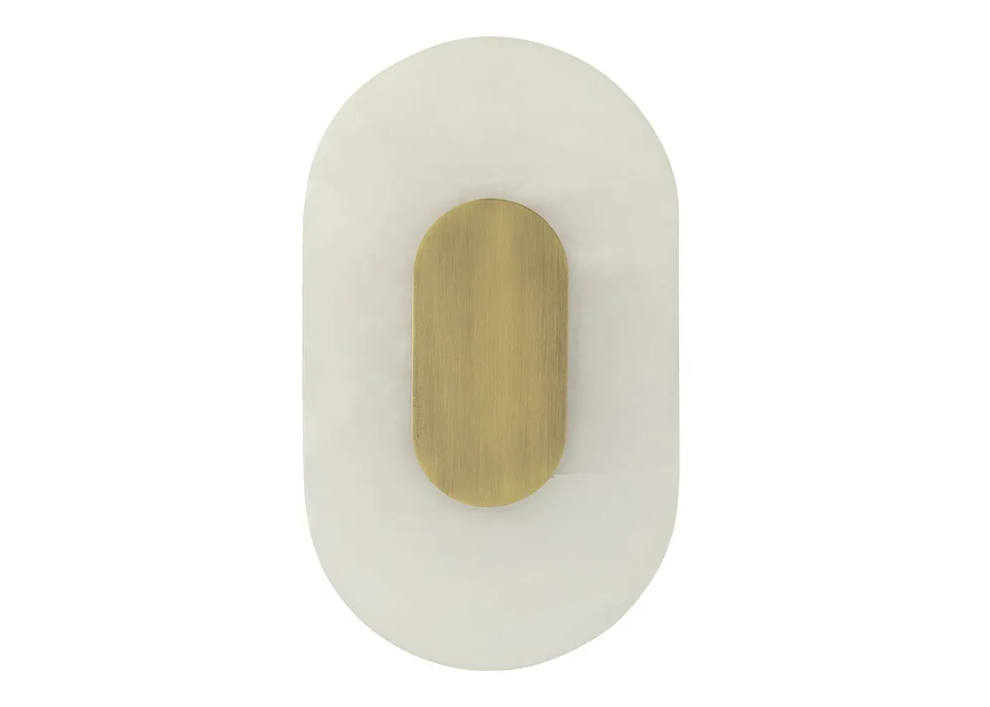 Oval LED Wall Light IP44 - White, Alabaster image