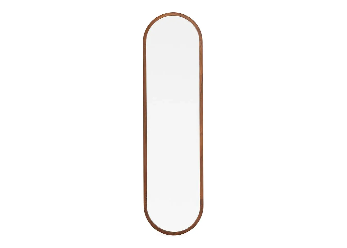 Oval Wall Mirror - Dark Wood, Walnut