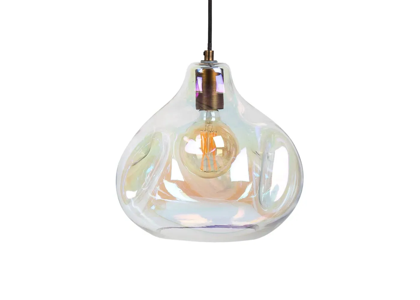 Pendant Light Hand-Blown - Petrol, Glass image
