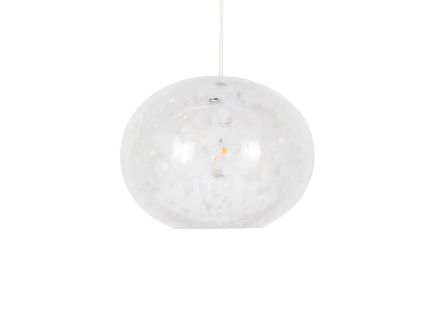 Pendant Light with Speckled Glass - White image