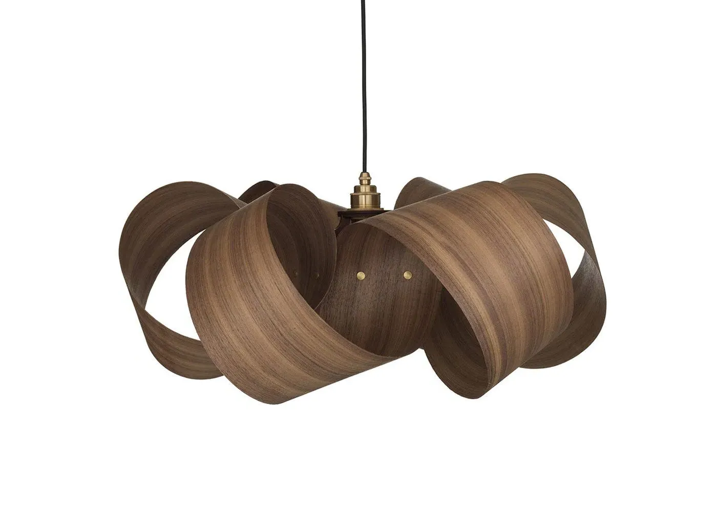 Pendant Light with Steam Bent Design - Walnut image