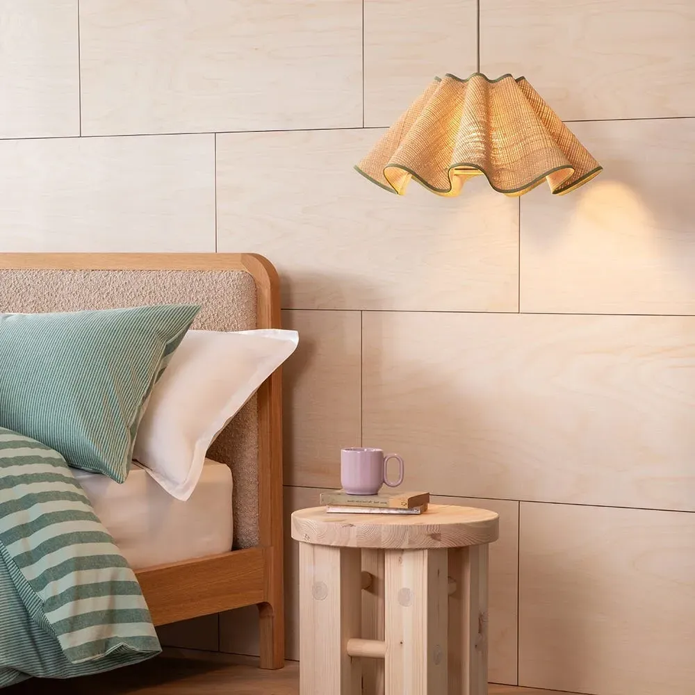 Raffia Pendant Light - Green