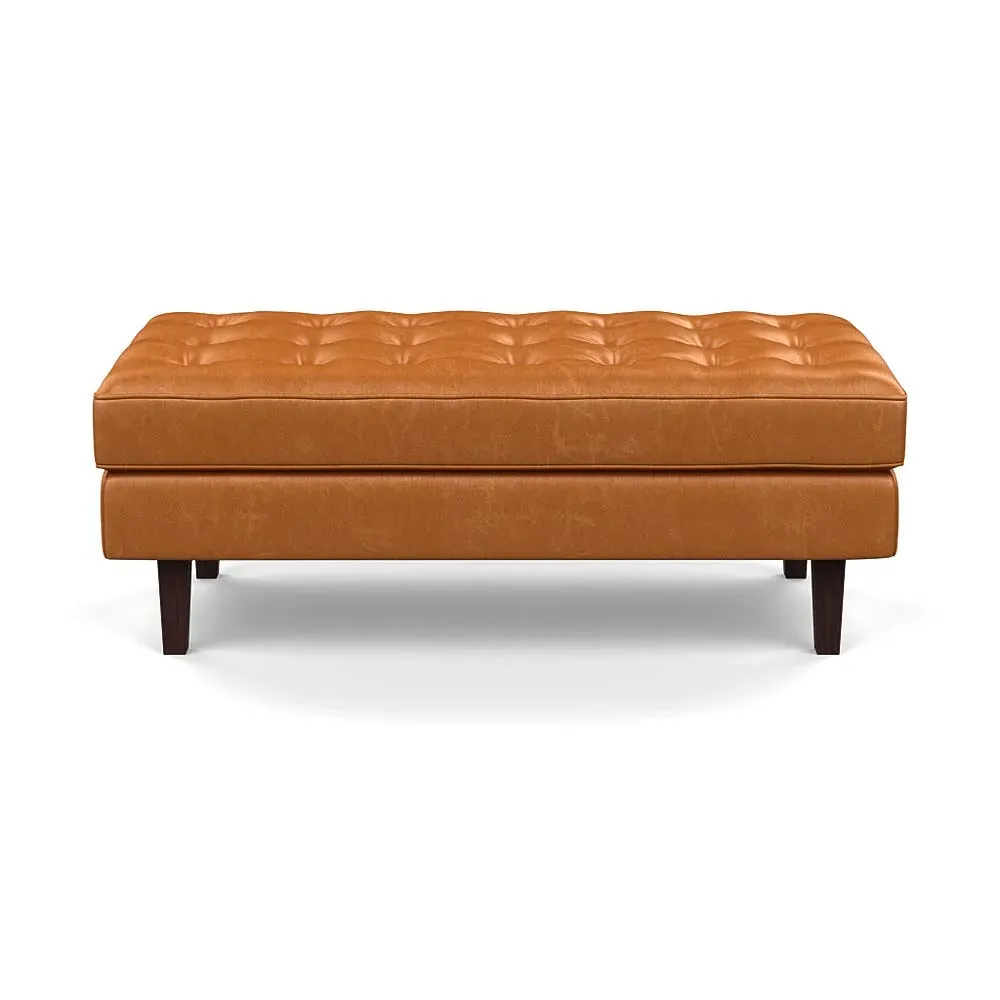 Rectangular Ottoman - Toffee, Leather image